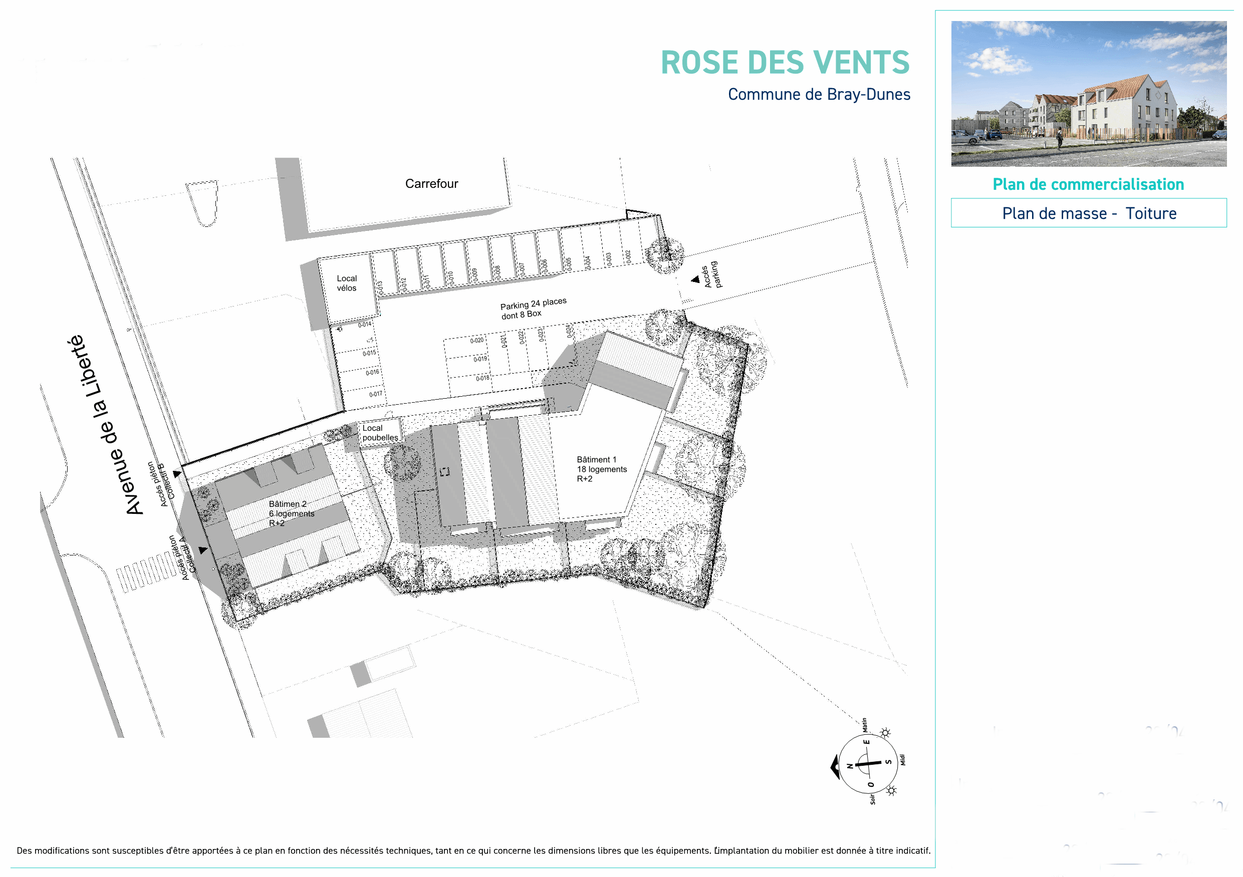 Plan de masse de la résidence