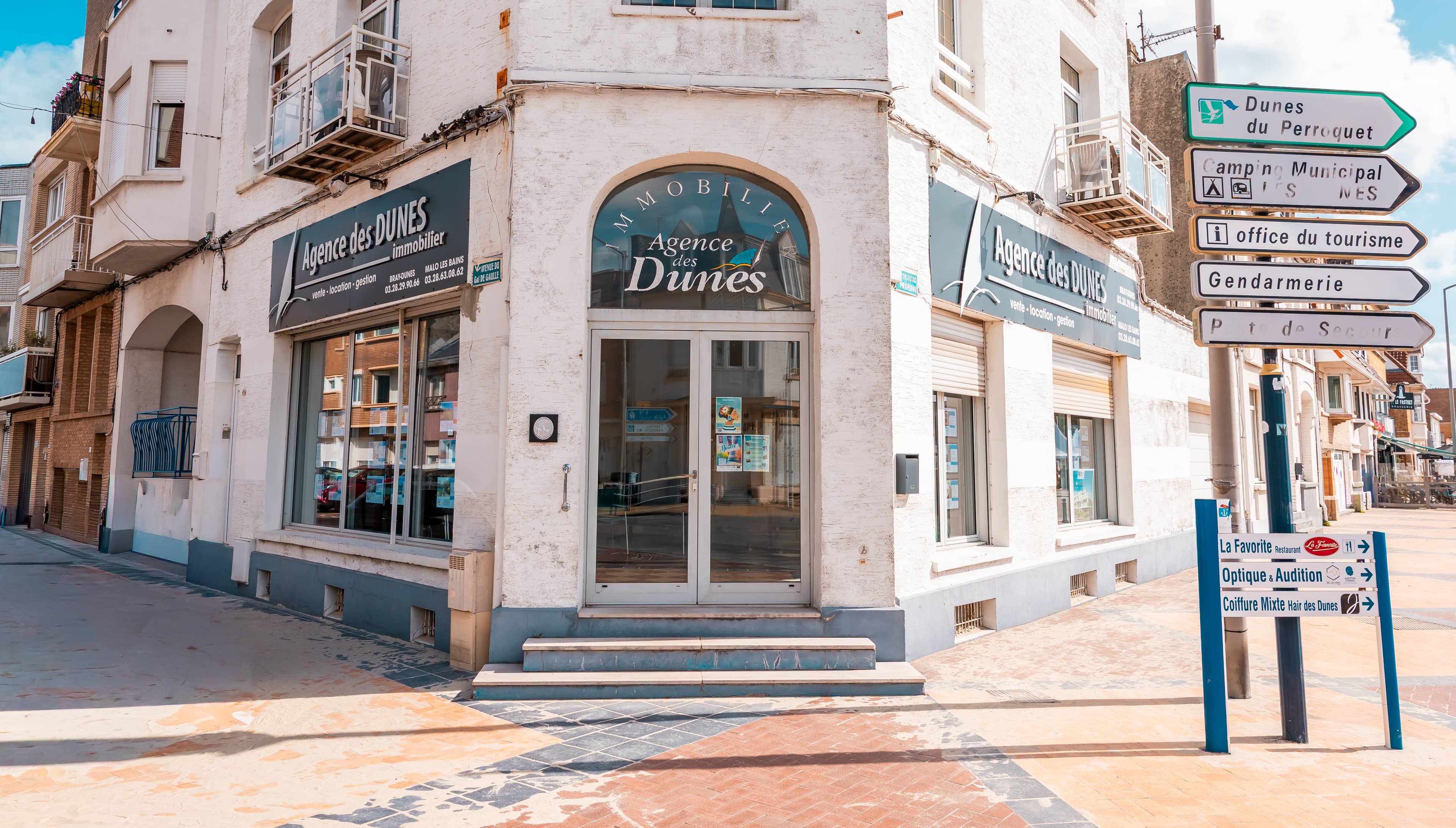 Devanture de l'Agence des Dunes à Bray-Dunes